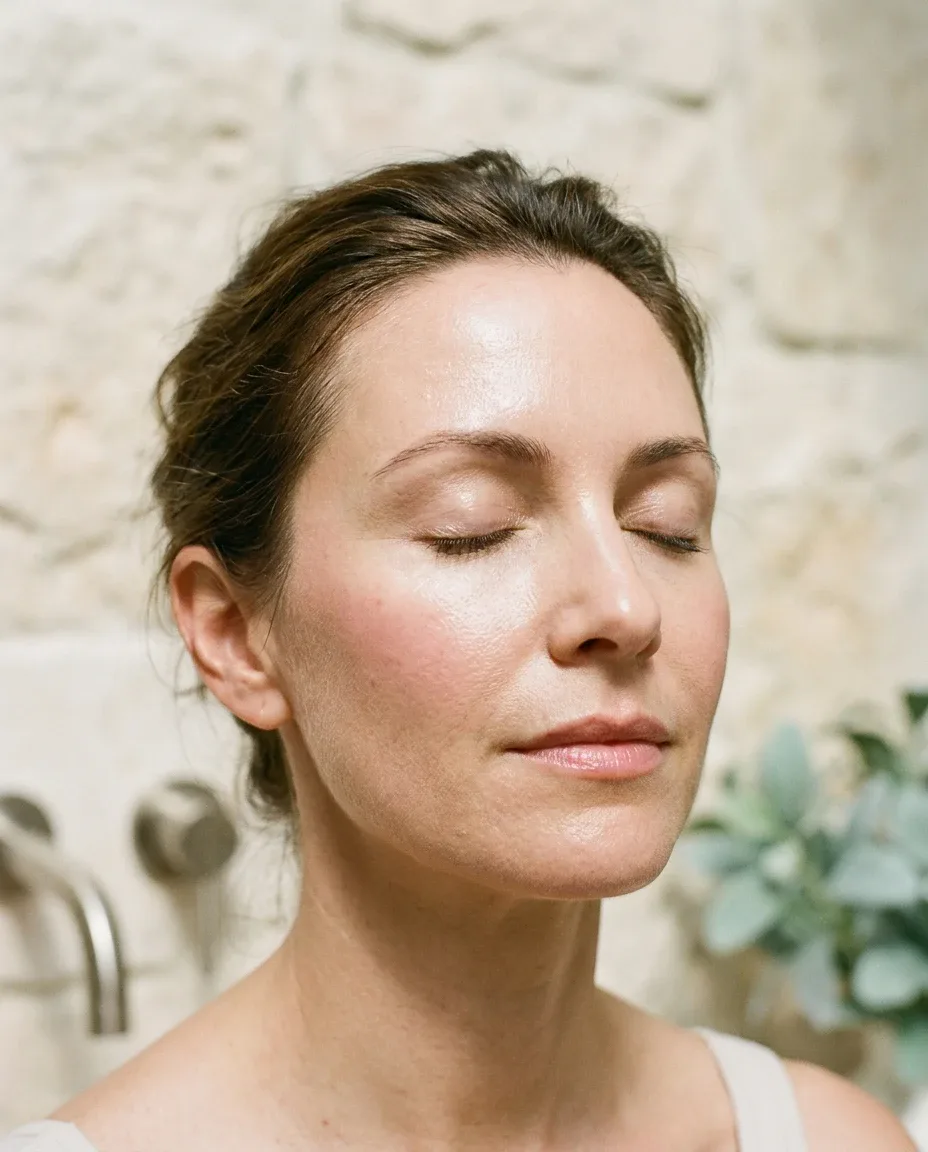 Close-up of healthy, glowing skin